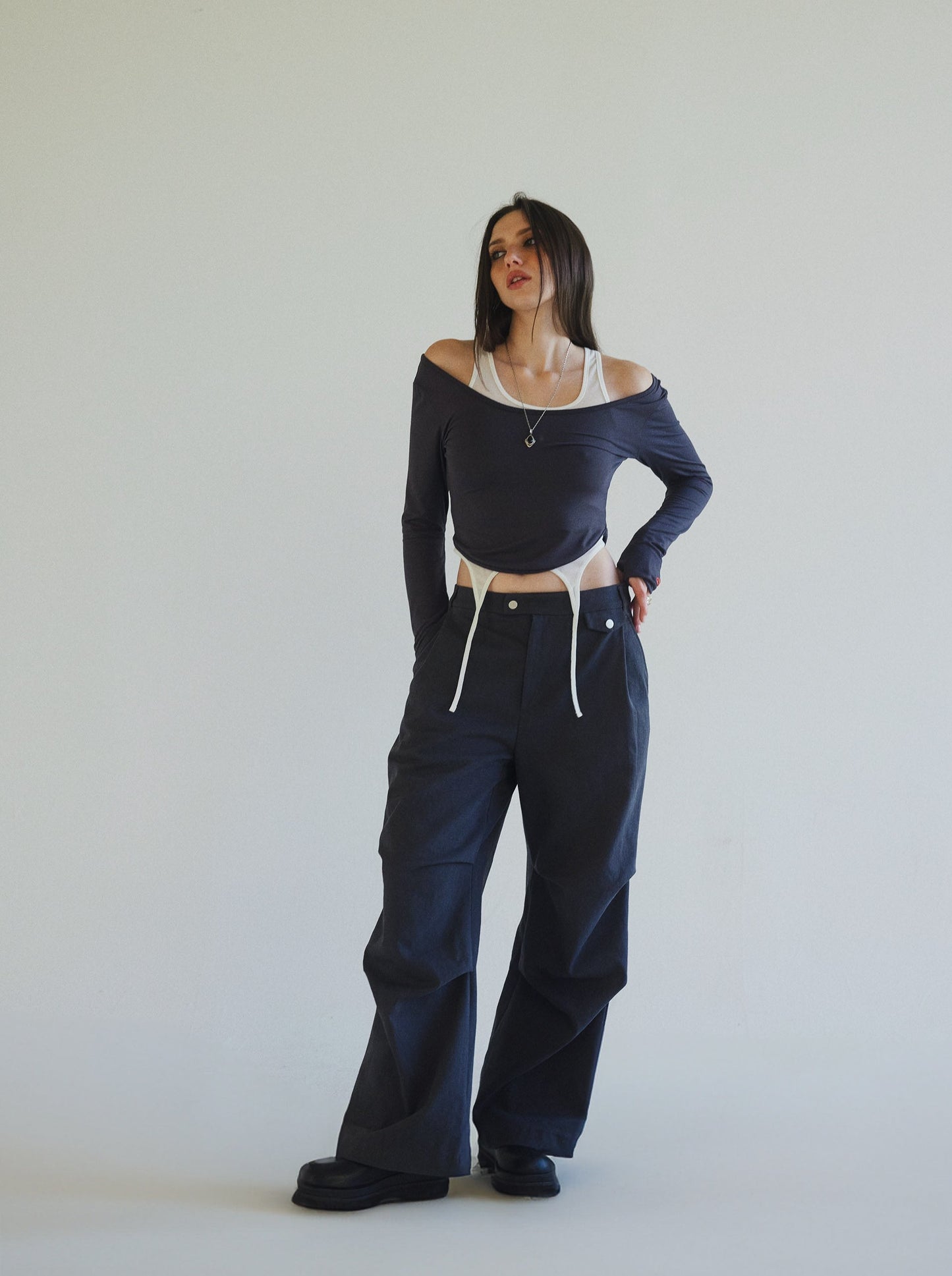 *2nd restock* SARAH long sleeve tee - storm