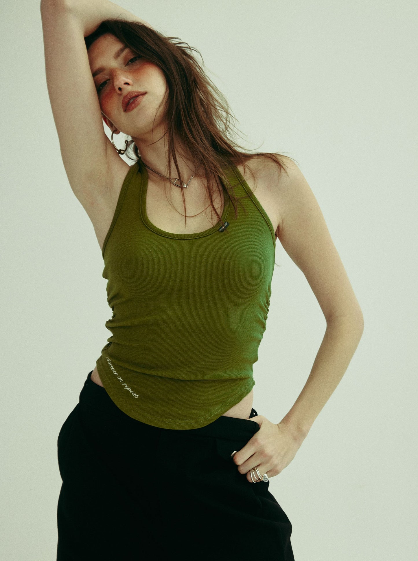 NORA halter top - matcha