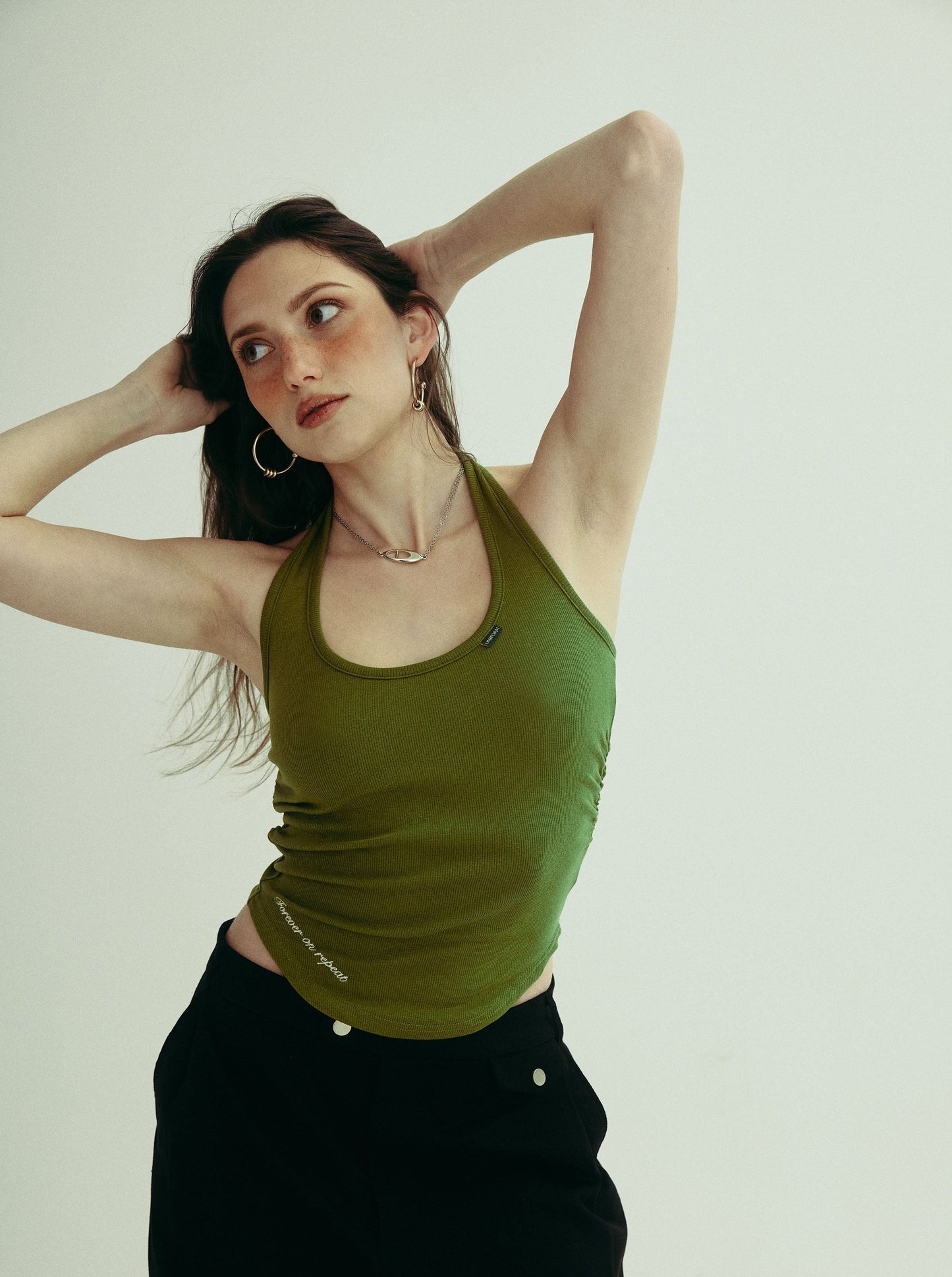 NORA halter top - matcha