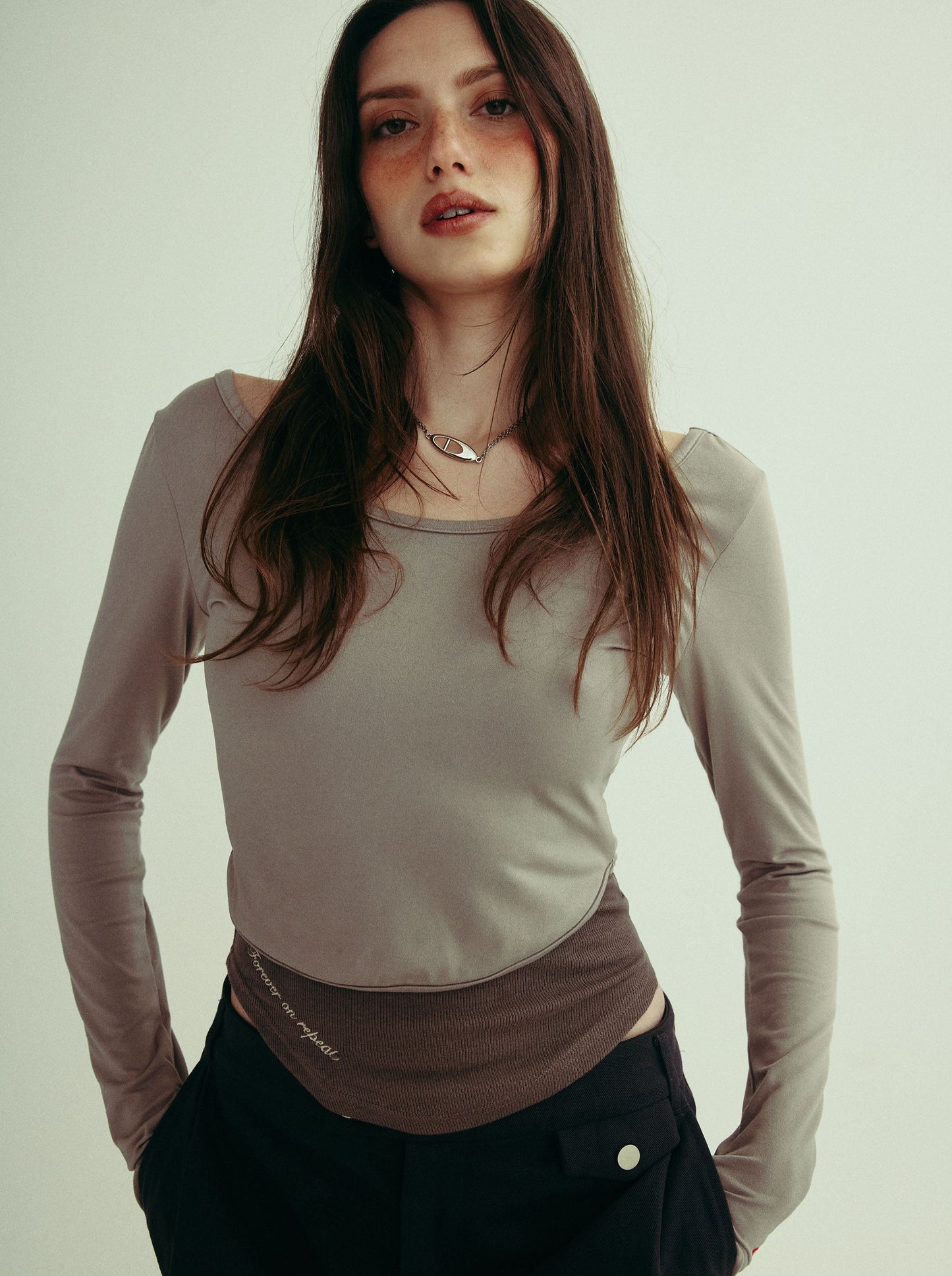 *2nd restock* SARAH long sleeve top - cloud grey