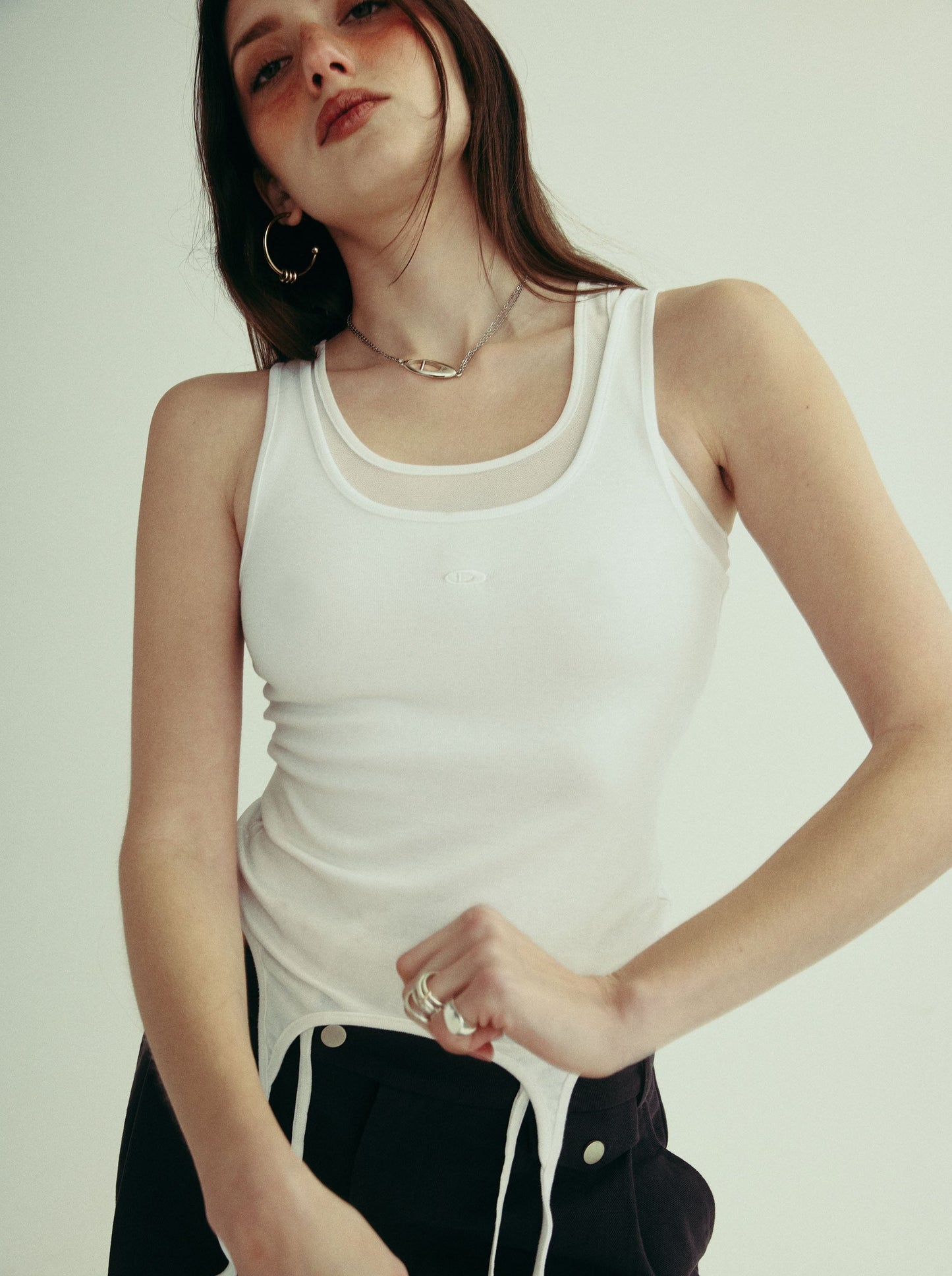 JUSTINE tank - blanc