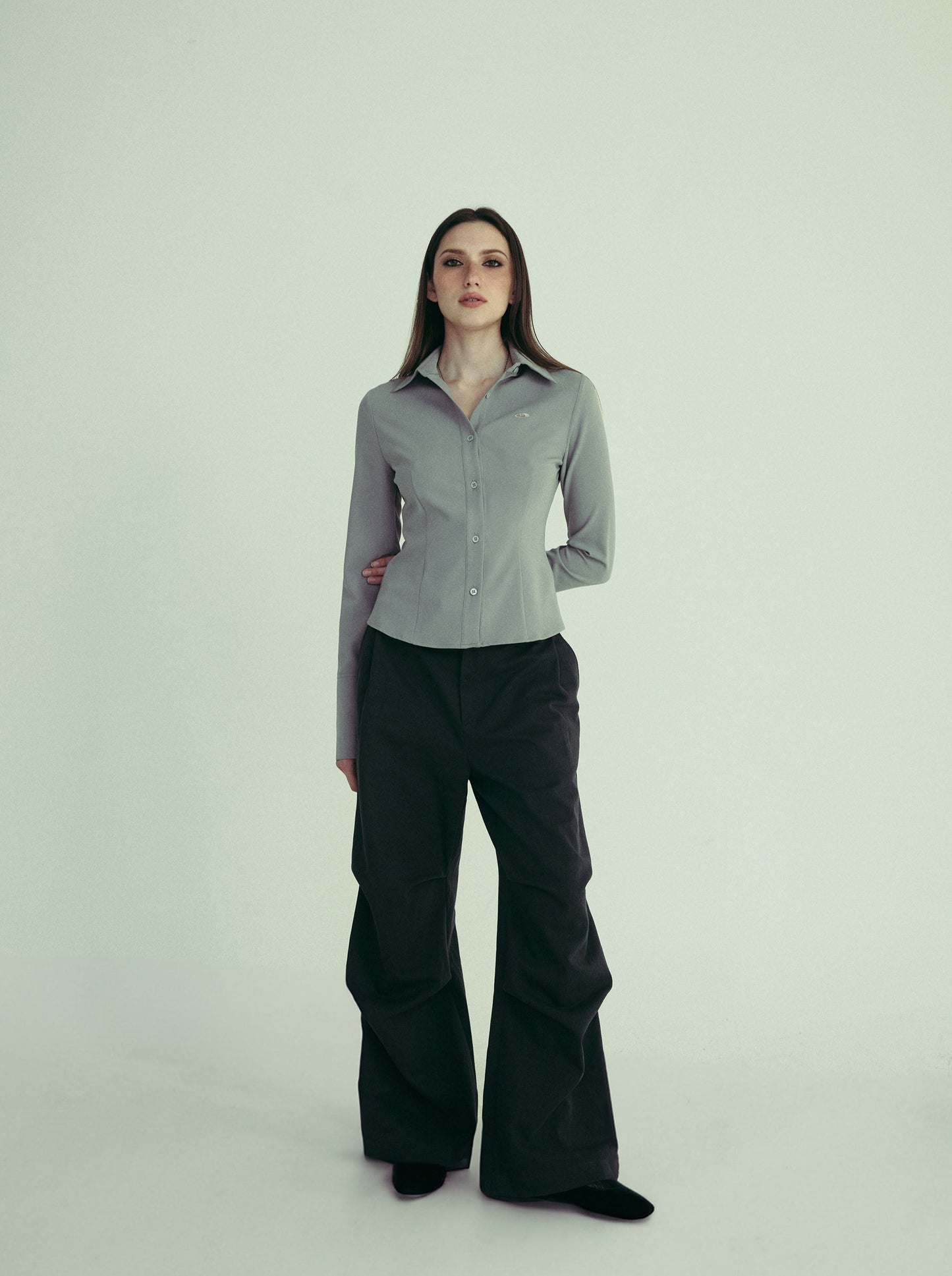 NICOLA shirt - ice grey