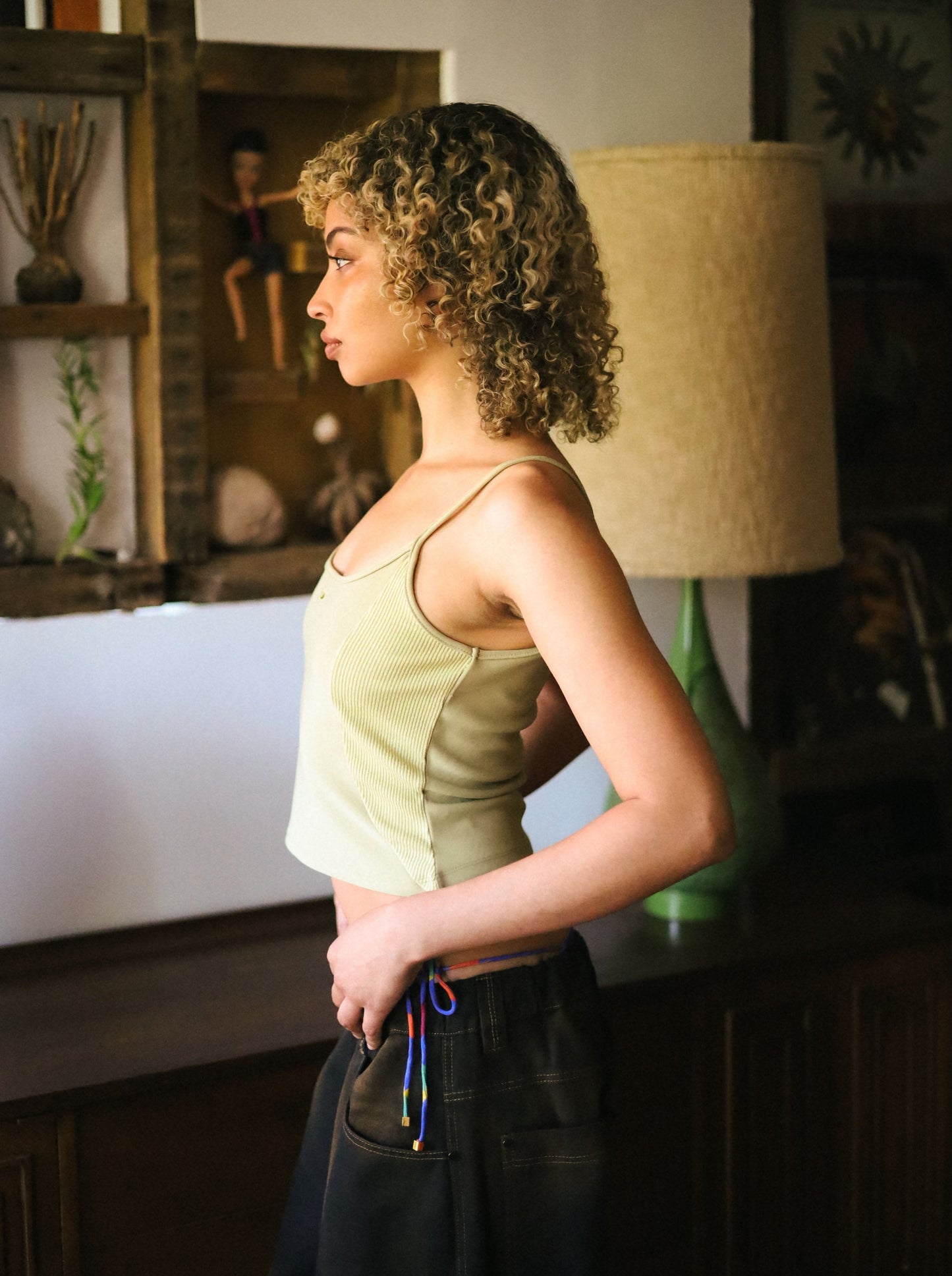 NIKKI top - matcha almond