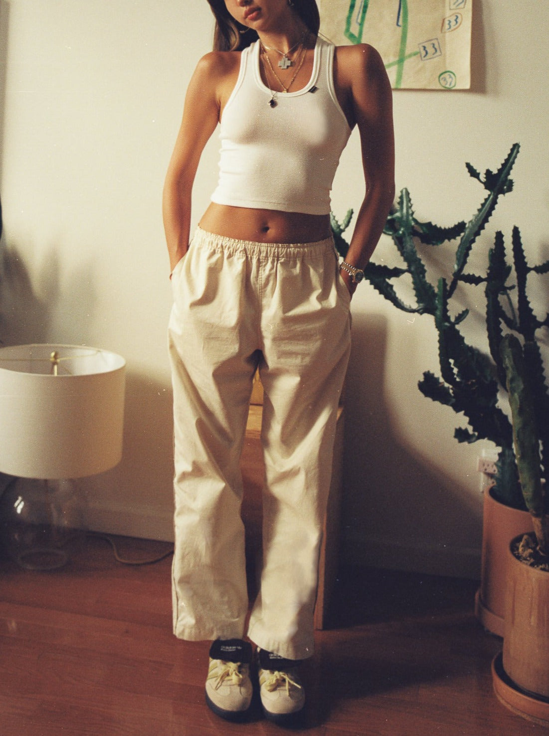 Rivington pants - Off White & Sand