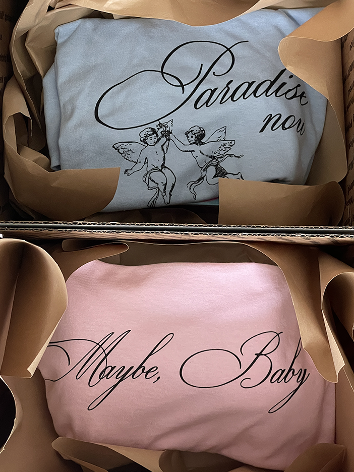 Souvenir tshirt baby blue - paradise now