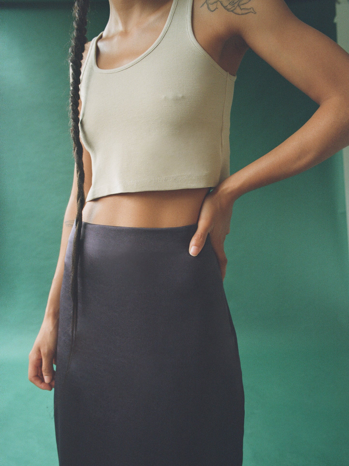ISA pique tank top - oatmeal