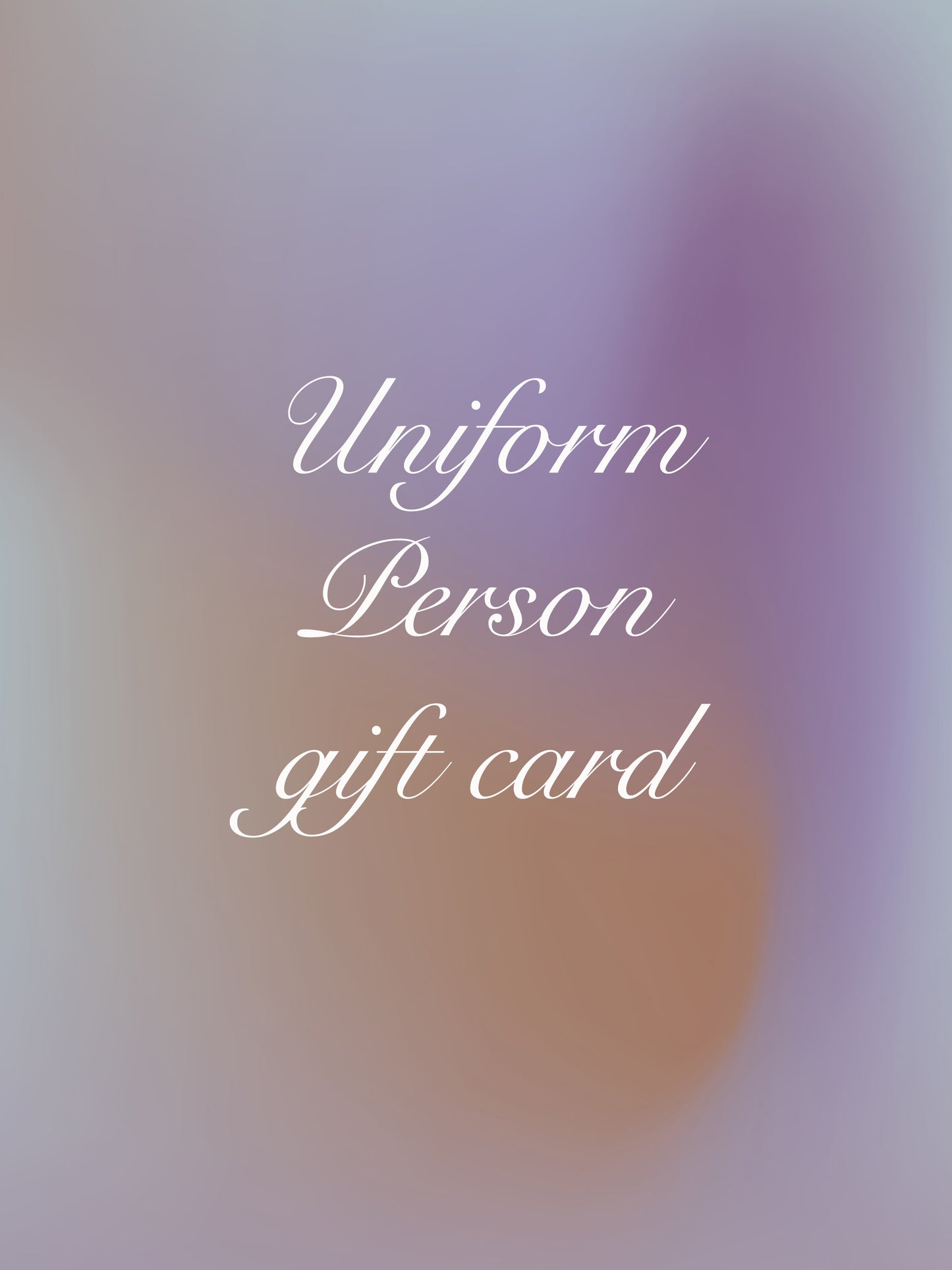 uniform person gift card