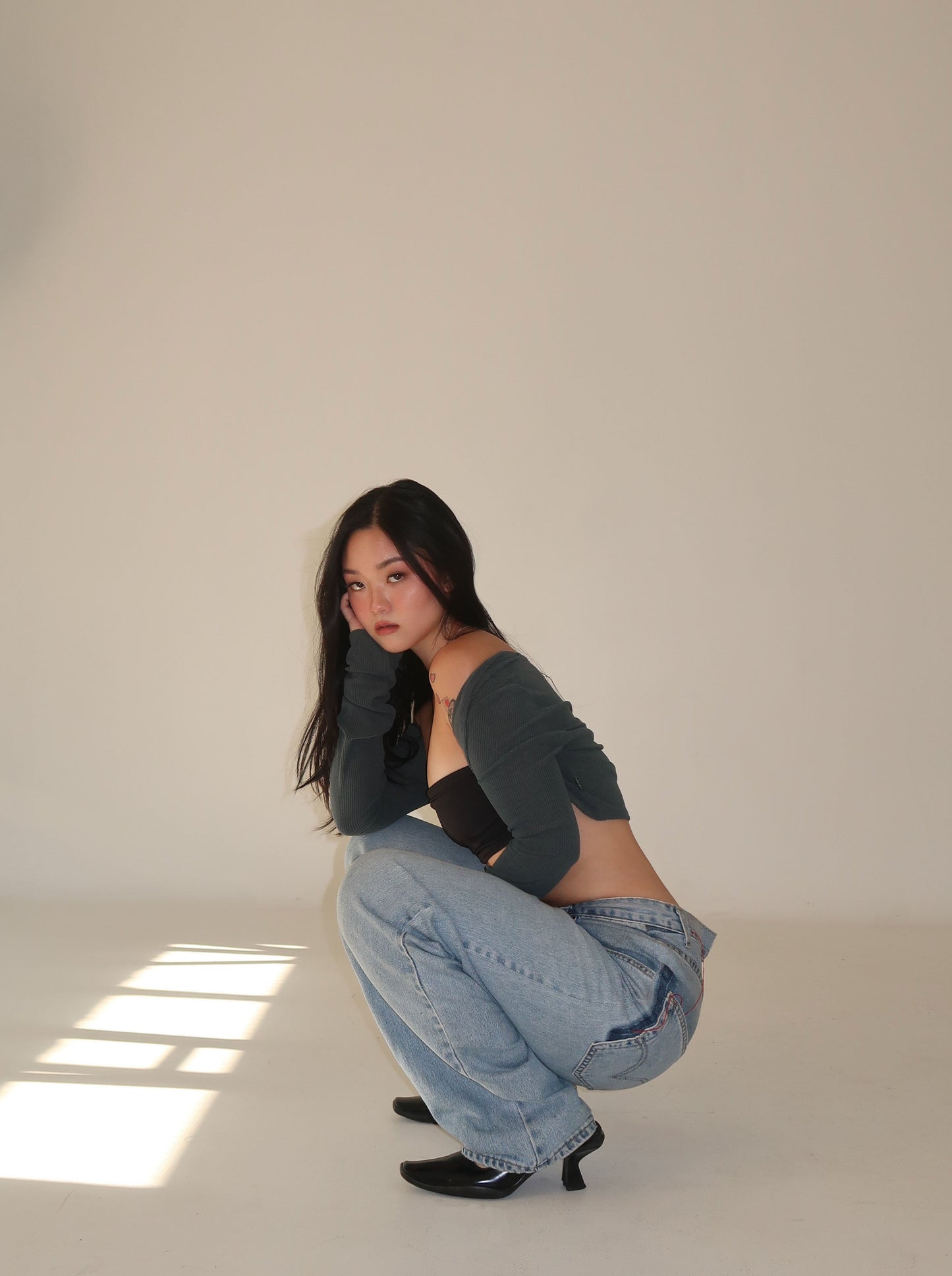 *new color* NADIA ribbed terry cardigan - green