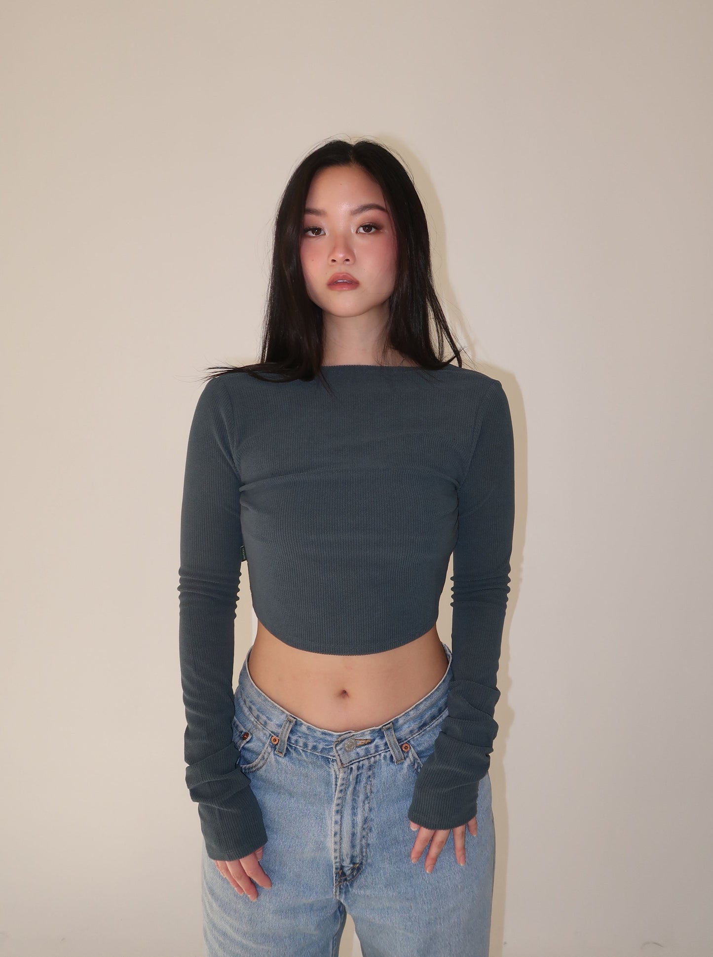 *new color* NADIA ribbed terry cardigan - green