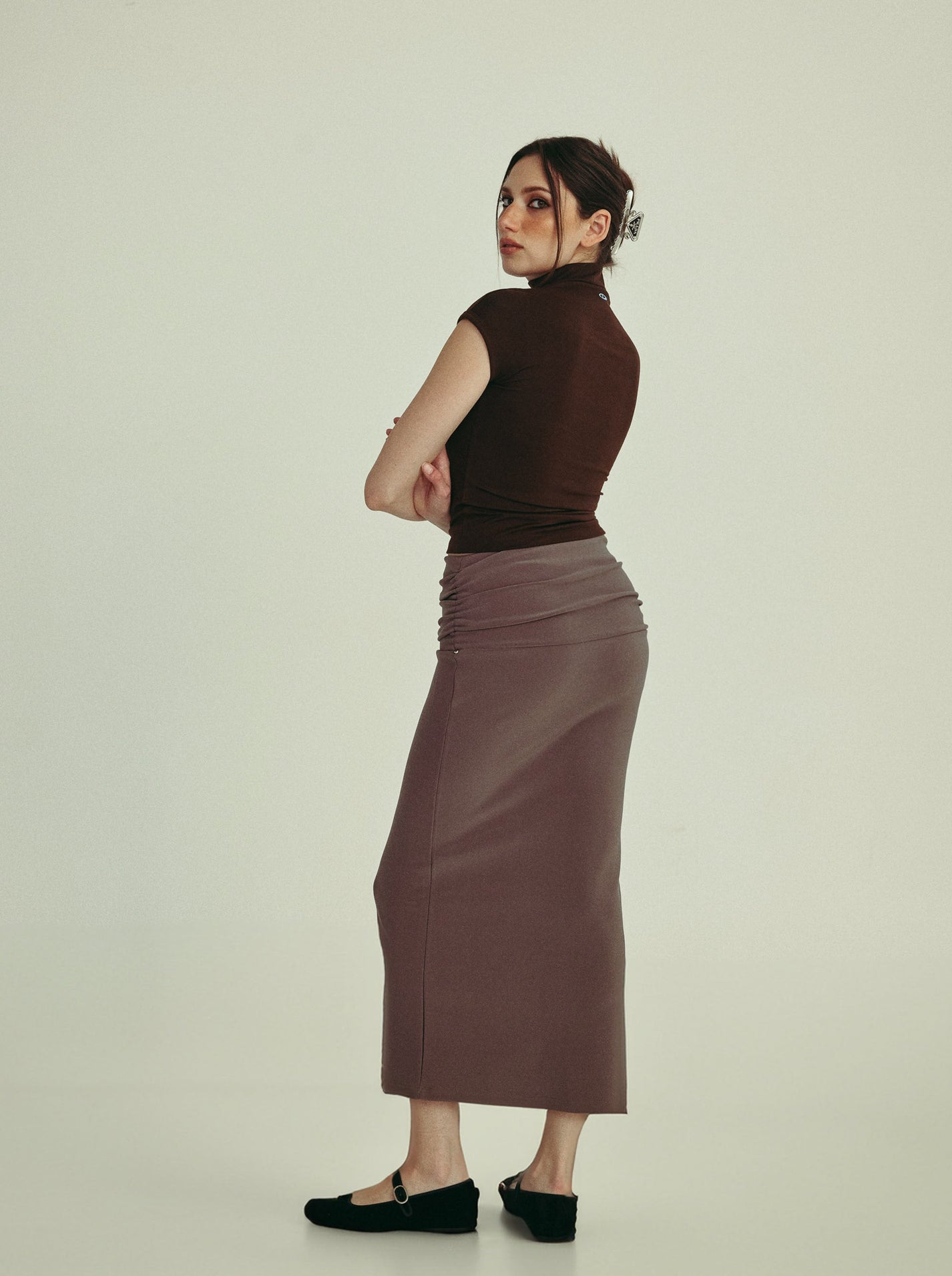 *sample sale* JANE skirt - mocha - uniform person