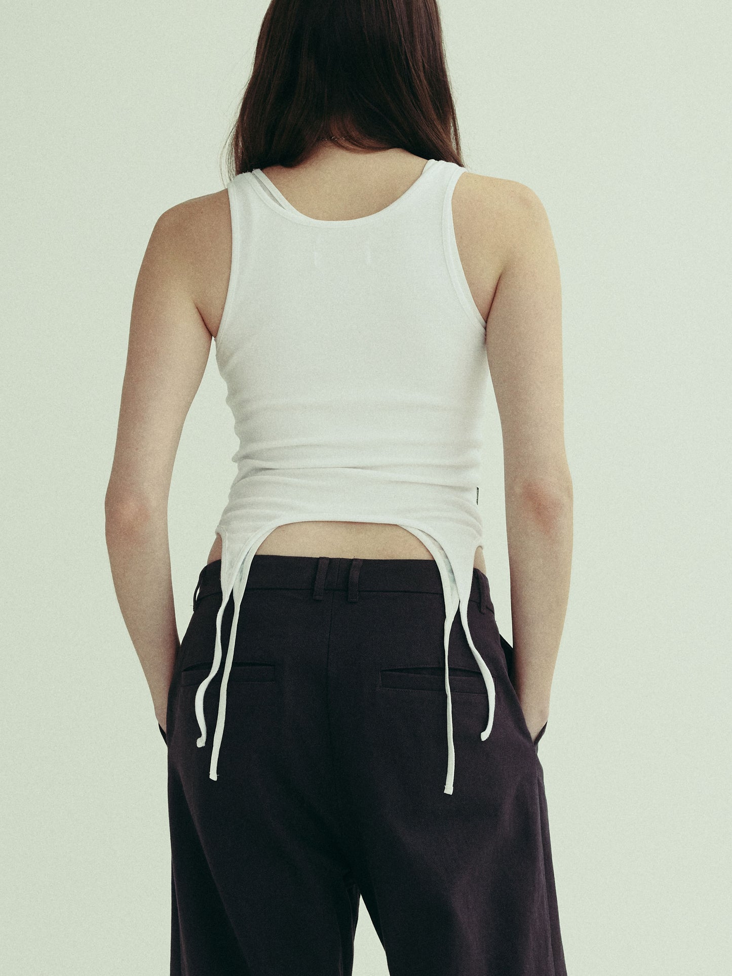 PURA sheer mesh layer tank - blanc