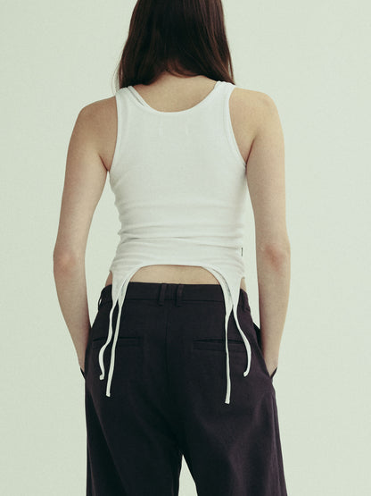 PURA sheer mesh layer tank - blanc