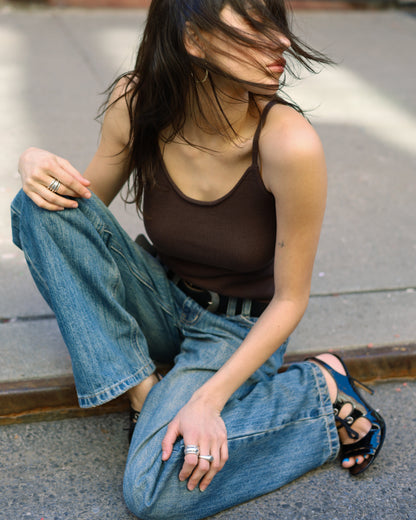 SHIFT knit tank - chocolate