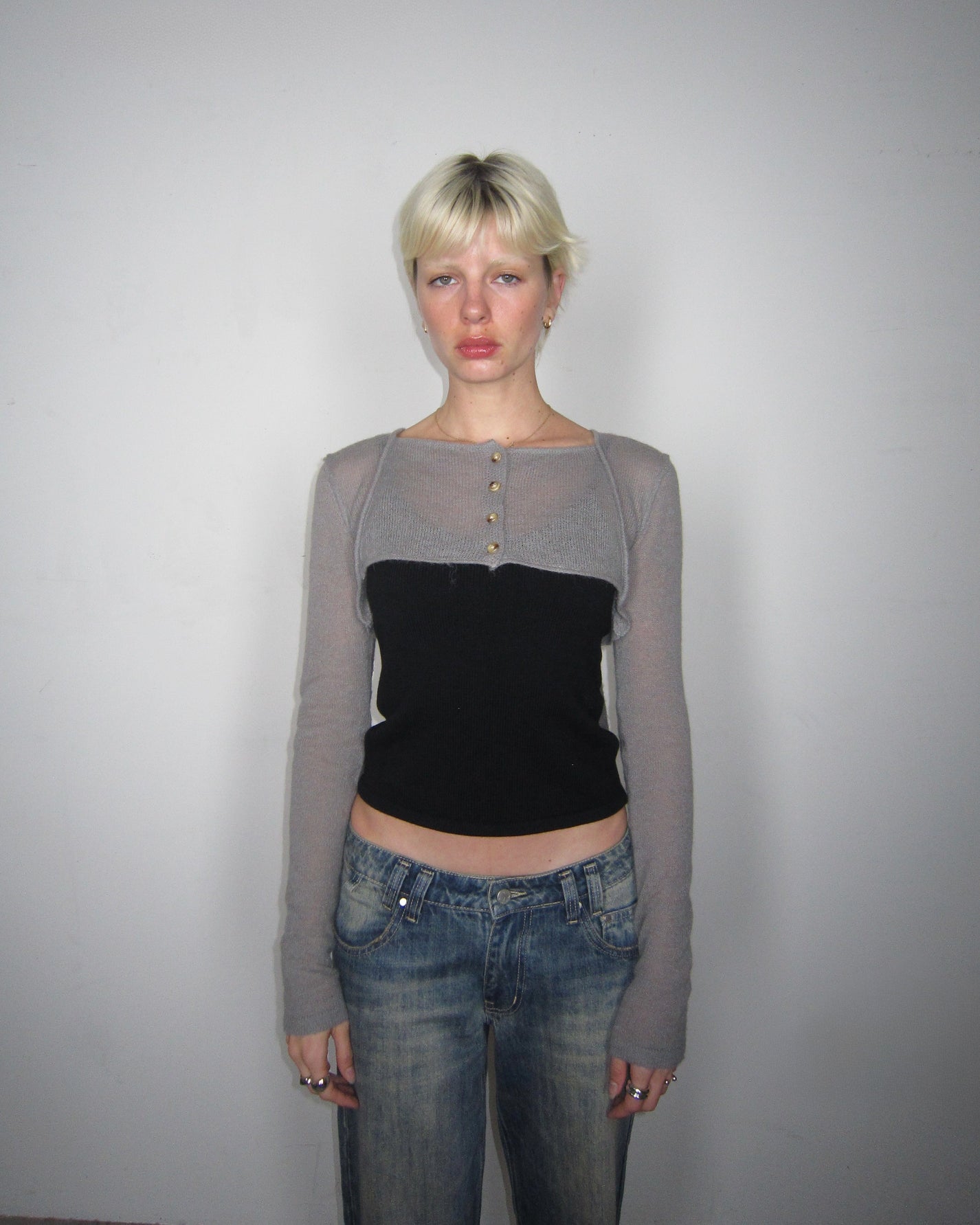 AIRA cardigan - bunny grey - uniform person