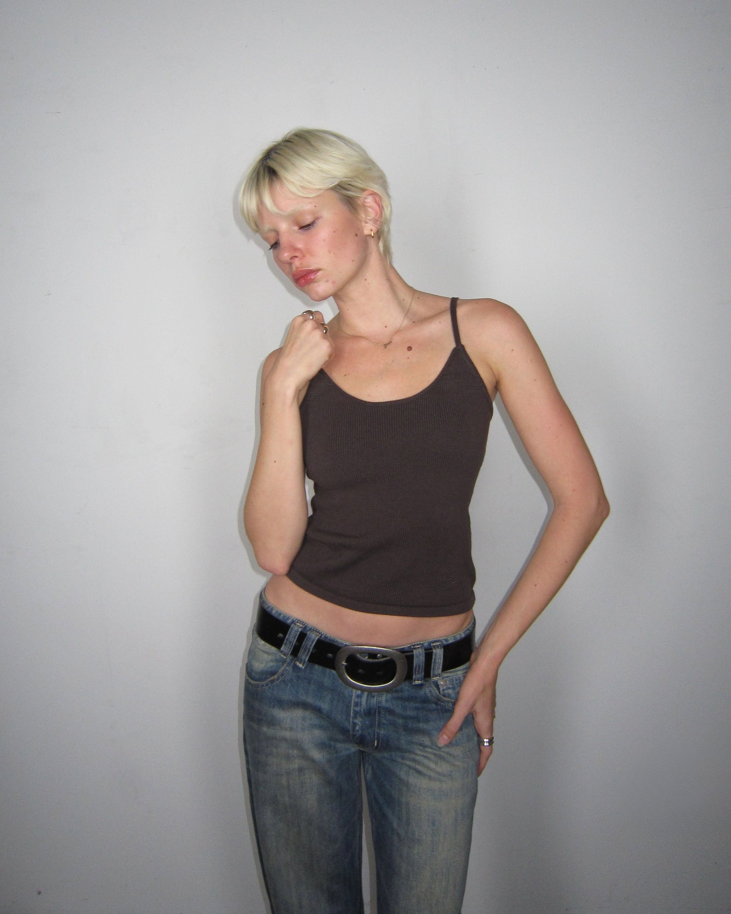 SHIFT knit tank - chocolate – uniform person