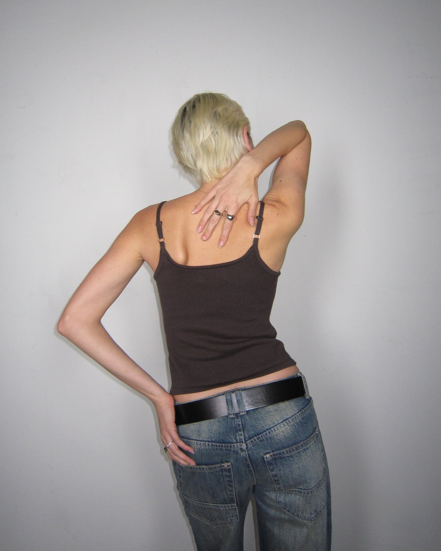 SHIFT knit tank - chocolate