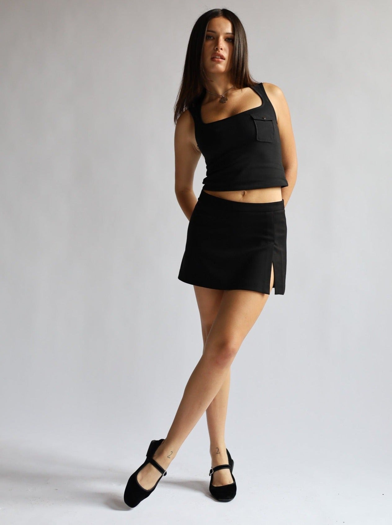 UNIFORM mini skirt - black