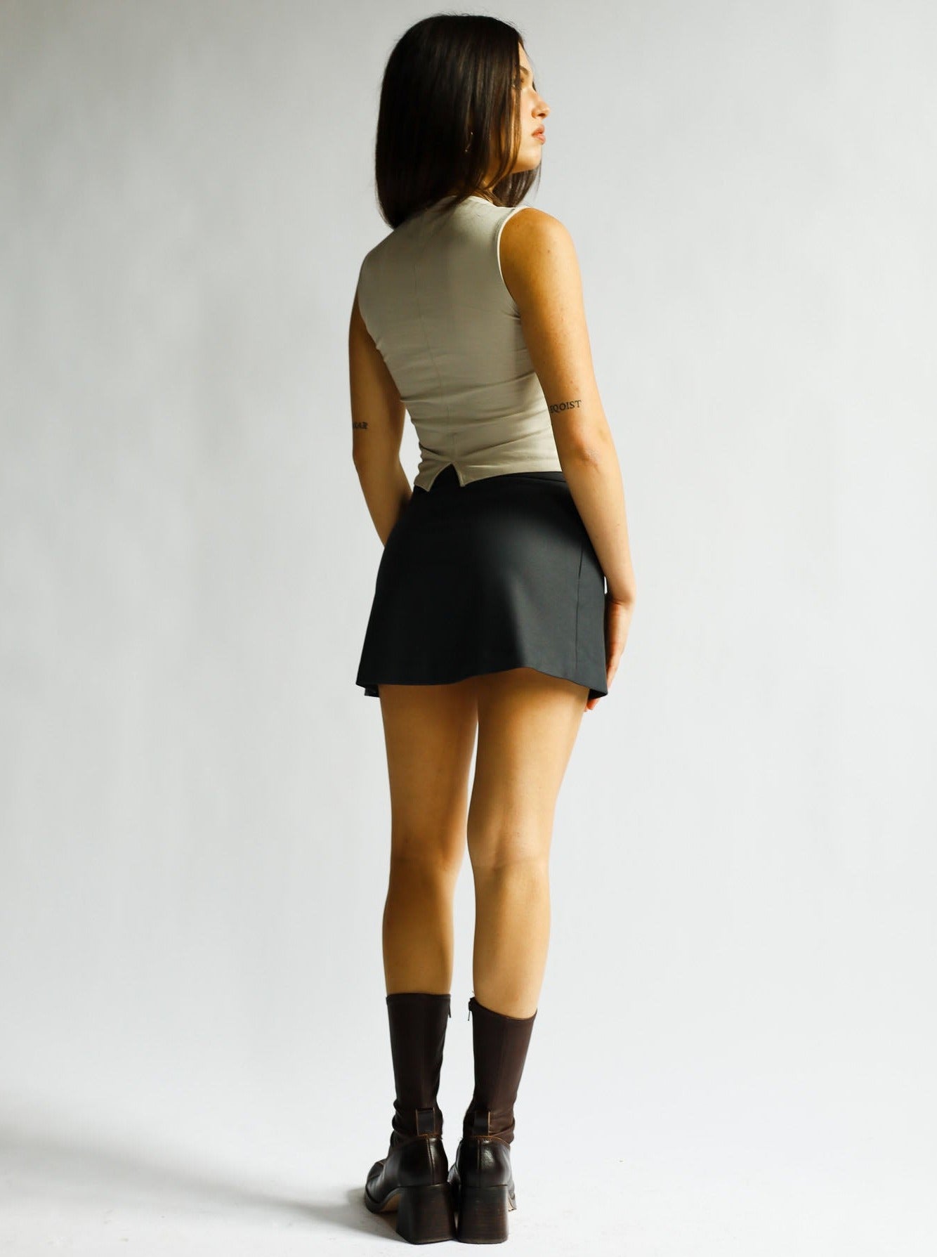 UNIFORM mini skirt - uniform grey