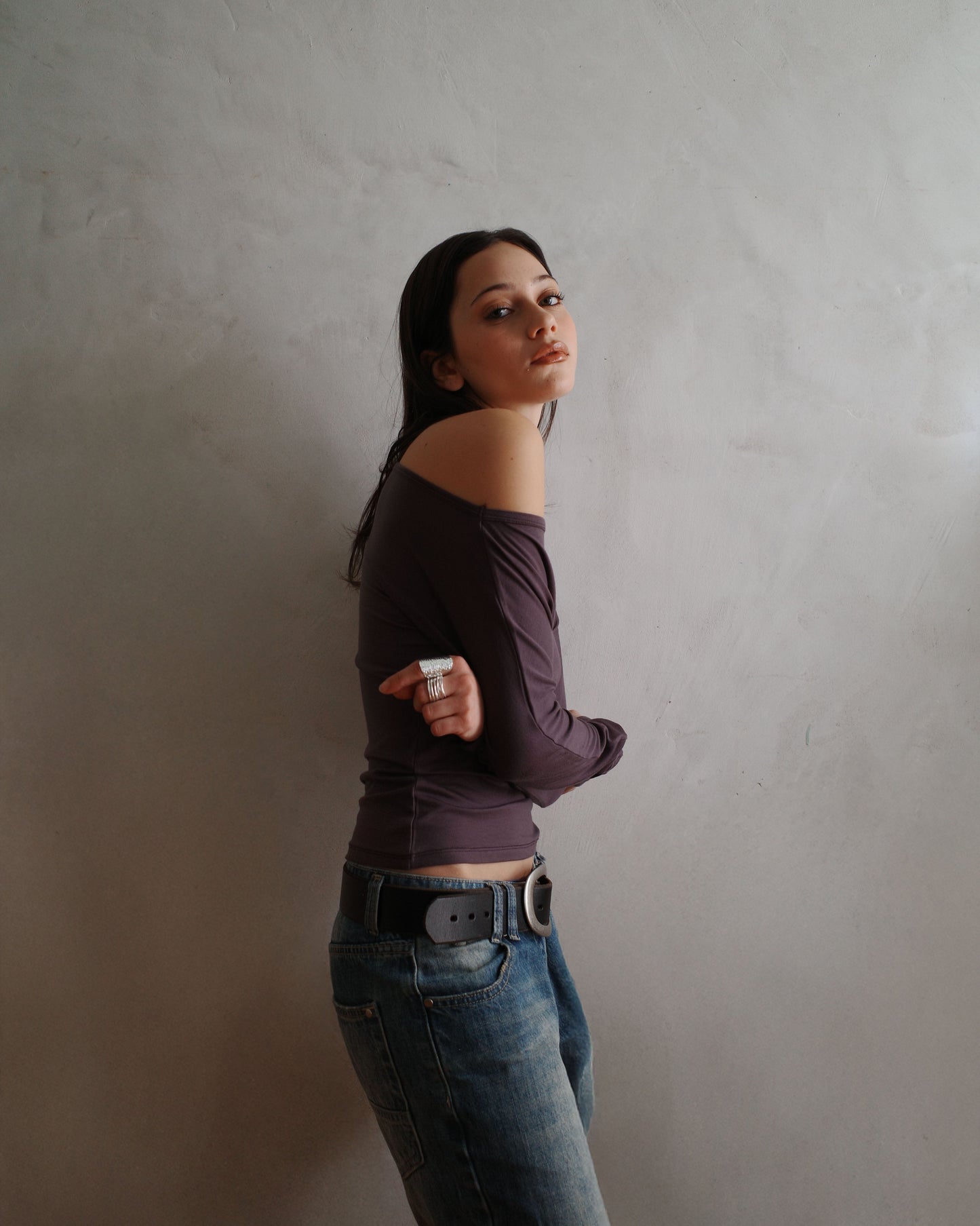 PARADIS top - purple - uniform person