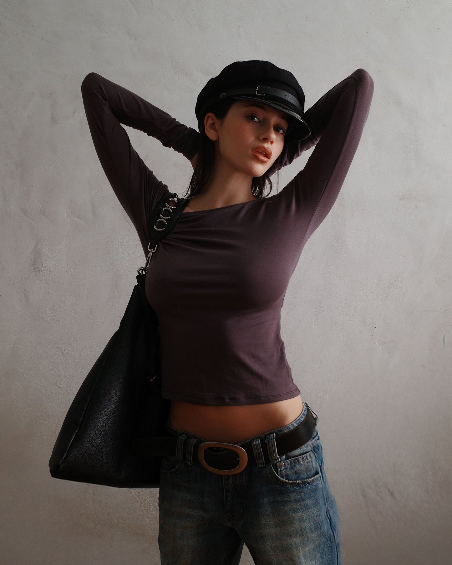 PARADIS top - purple - uniform person