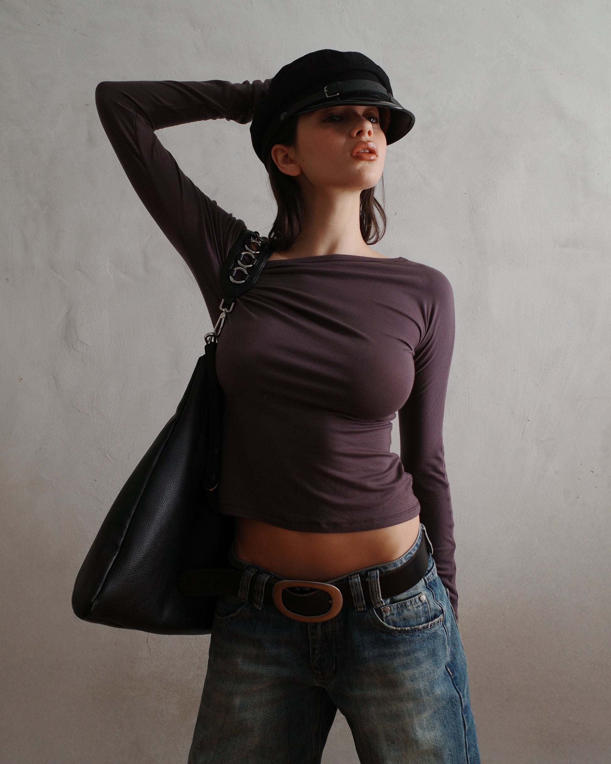 PARADIS top - purple - uniform person