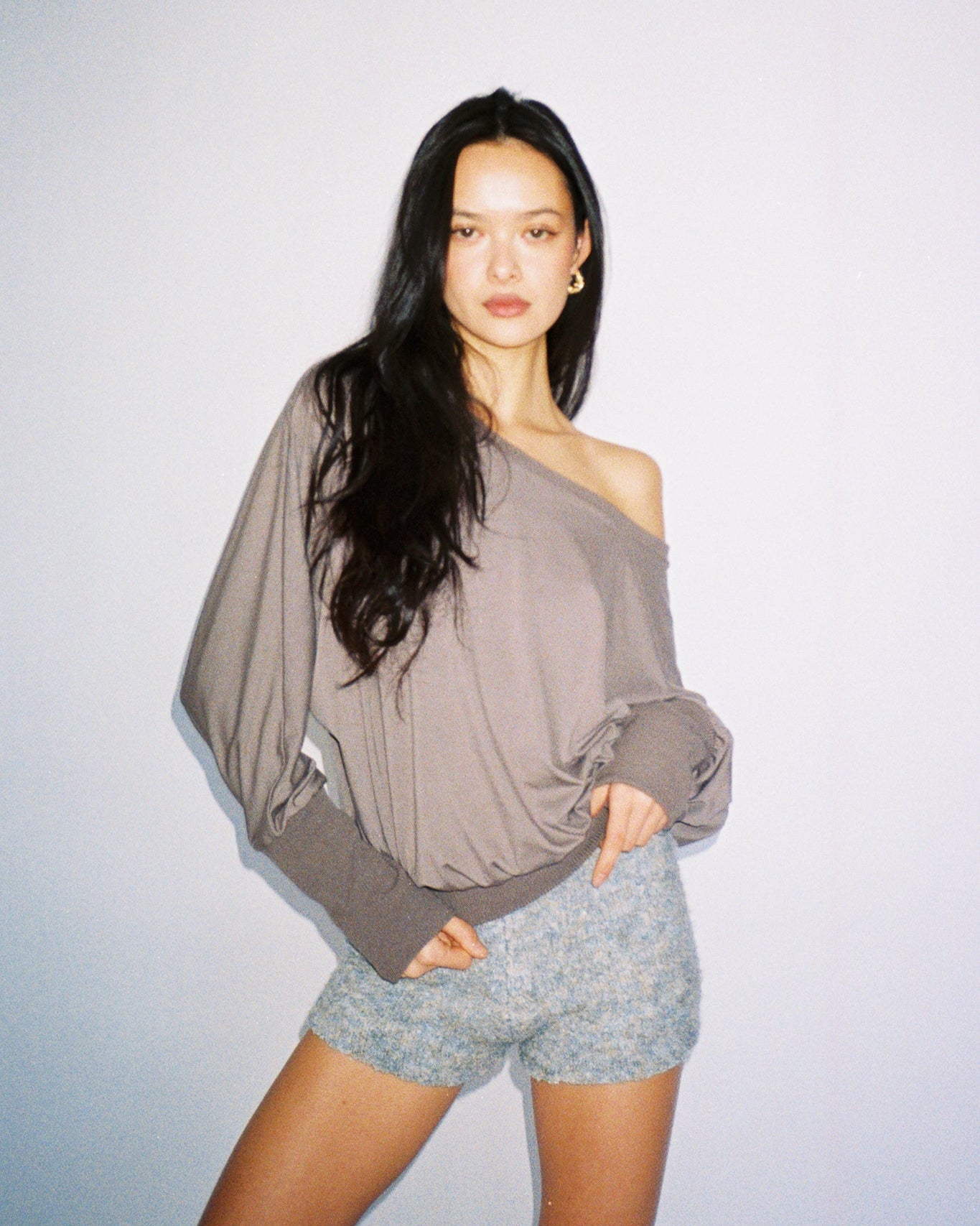 *8th restock* CARMEN top - nice grey - uniform person