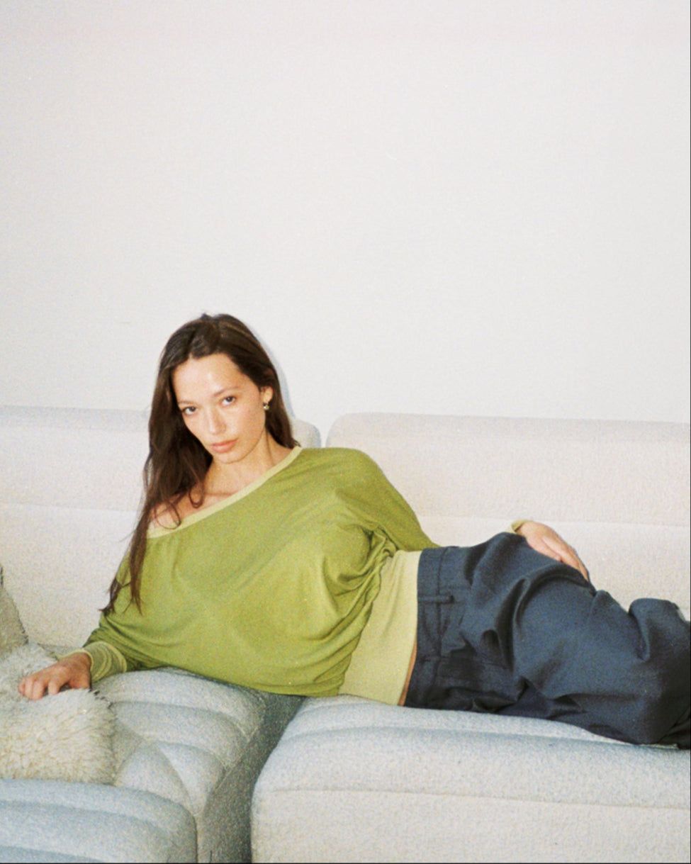 *8th restock* CARMEN top - pistachio - uniform person