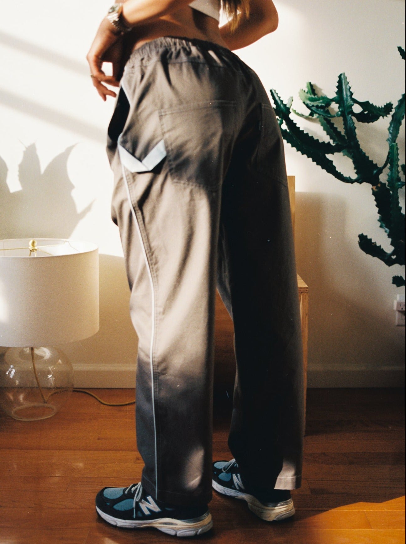 Rivington pants - Charcoal &amp; Sky blue - uniform person