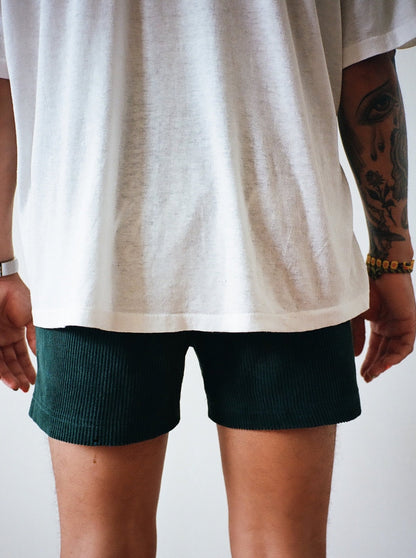 UNIFORM corduroy shorts - hunter green