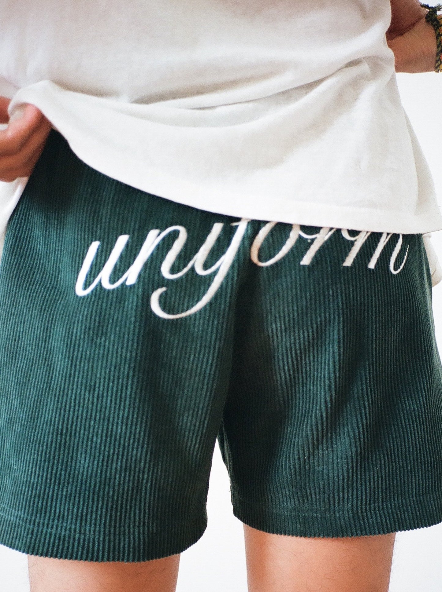 UNIFORM corduroy shorts - hunter green