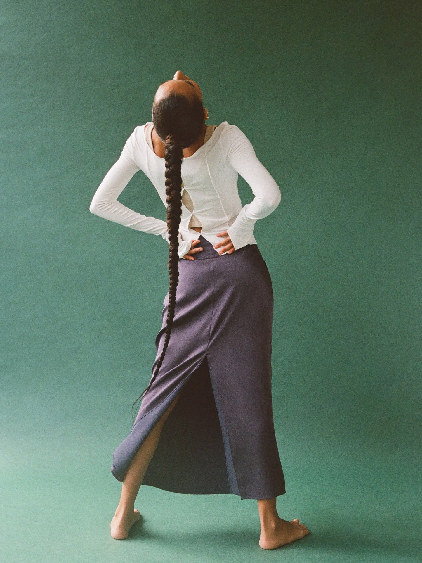 LUMI long skirt with back slit