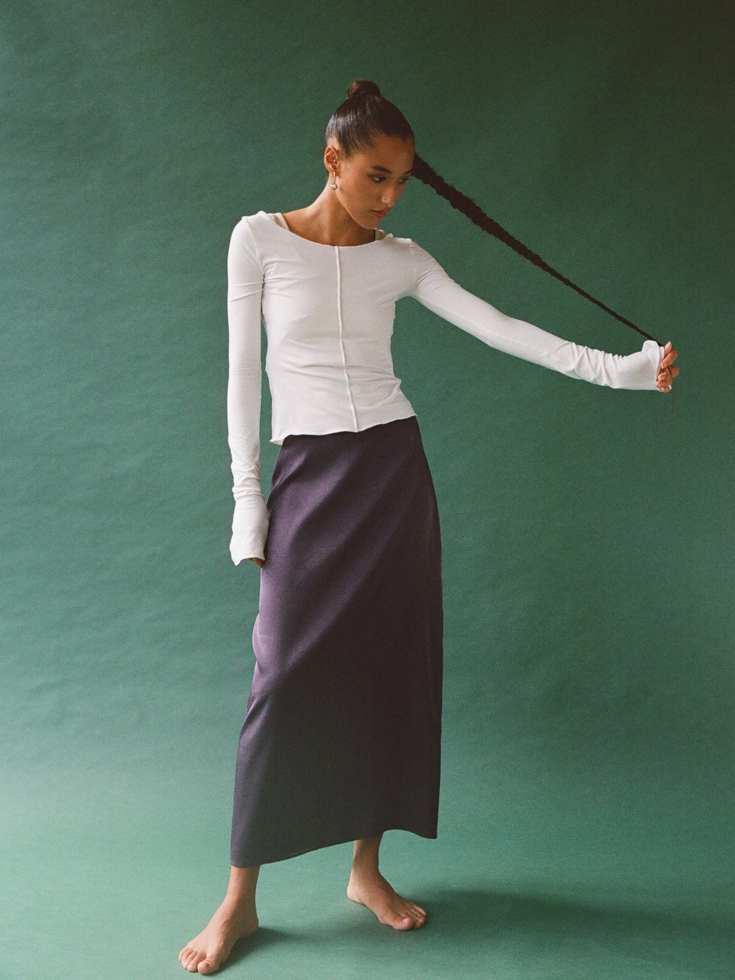 LUMI long skirt with back slit