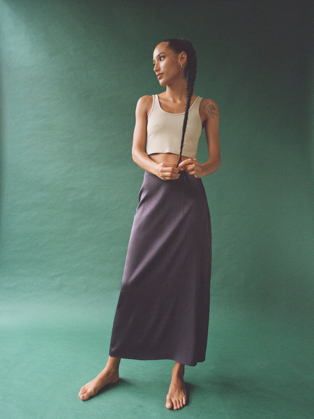 【PORTERNA】Lumi unbalanced long skirt PORTERNA】Lumi unbalanced long skirt (PORTERNA/スカート