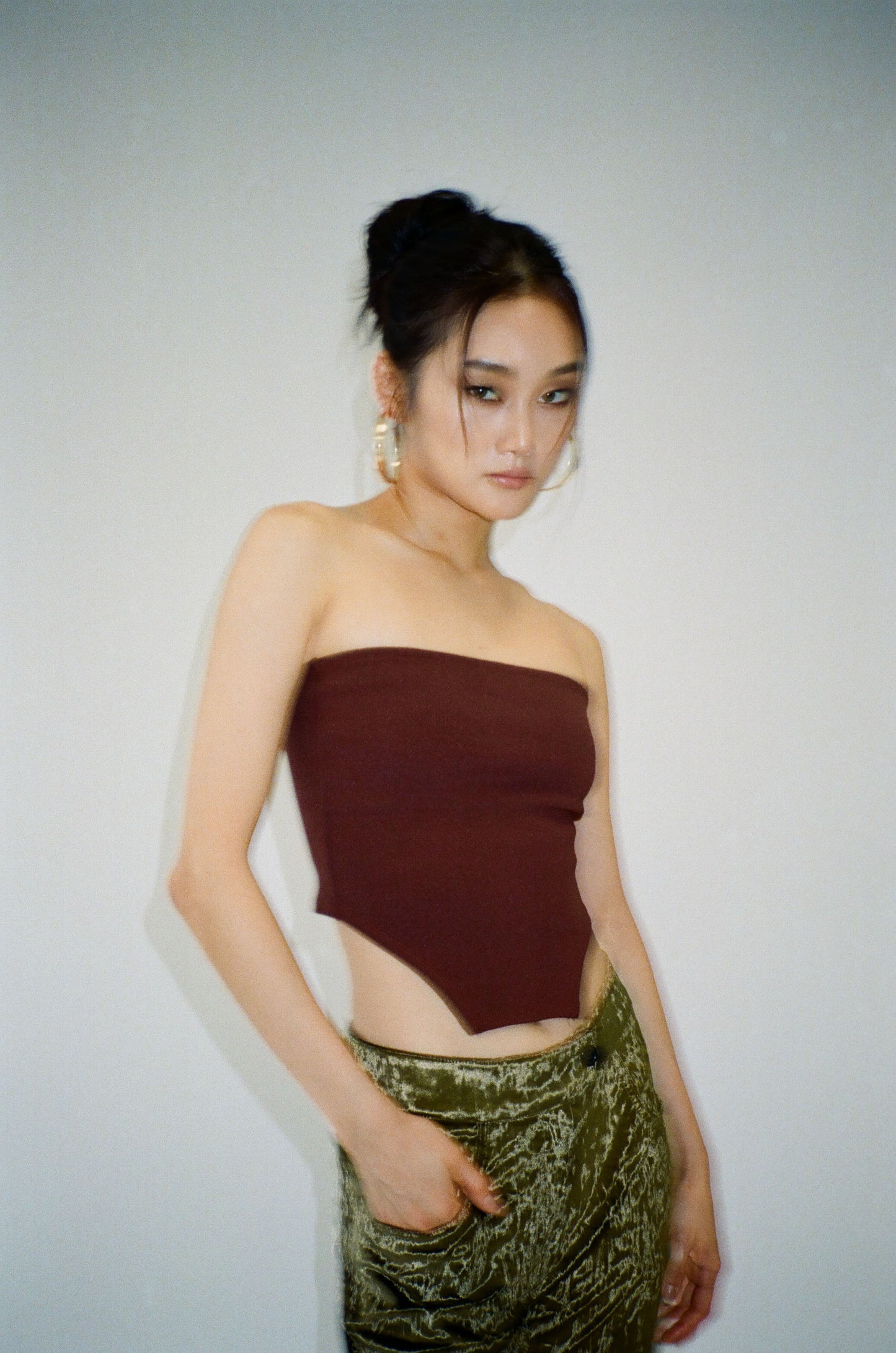 YOKO tube top - brown