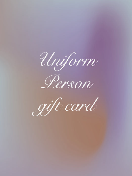 uniform person gift card