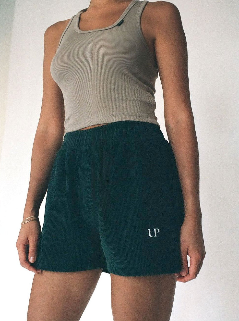 UNIFORM corduroy shorts - hunter green